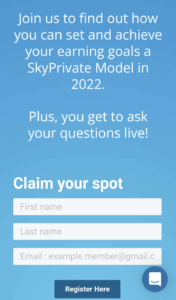 Skyprivate Cammodel webinar