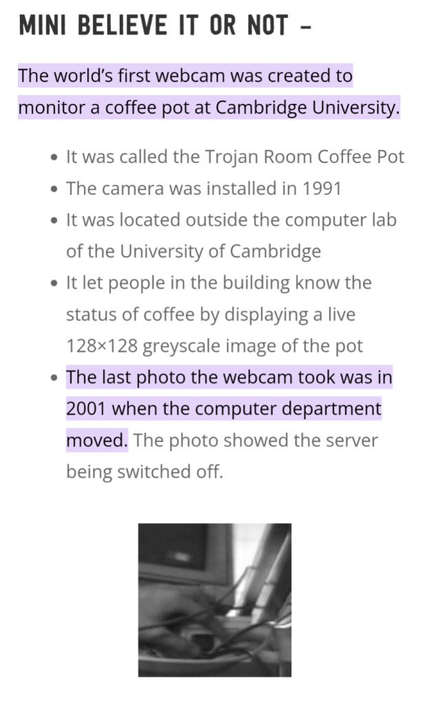 Ist webcam trojan coffee maker 